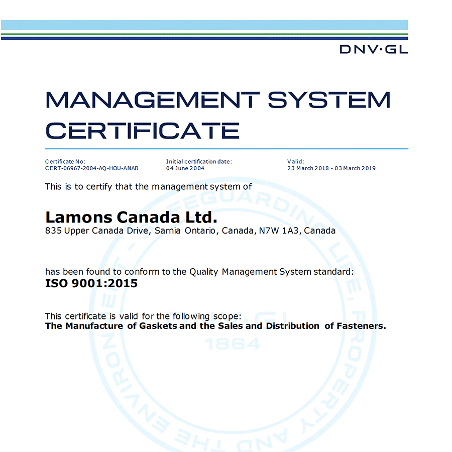 ISO 9001:2015 Canada